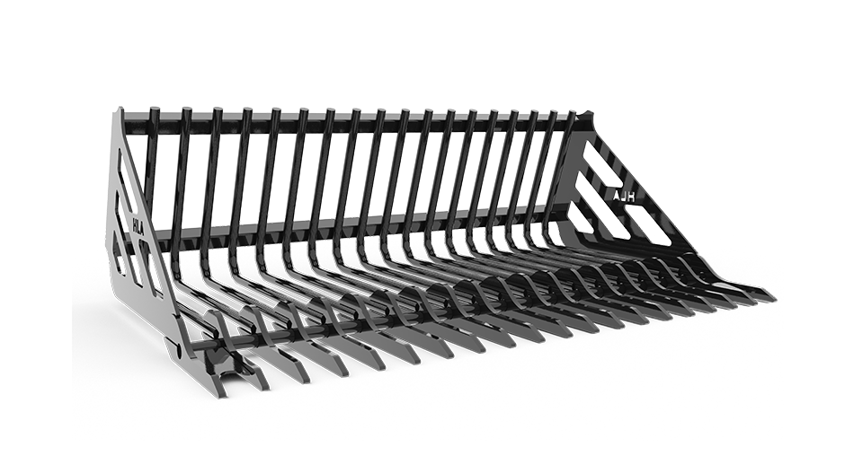 64-in. Stone Fork / Rock Bucket Skidsteer Attachment